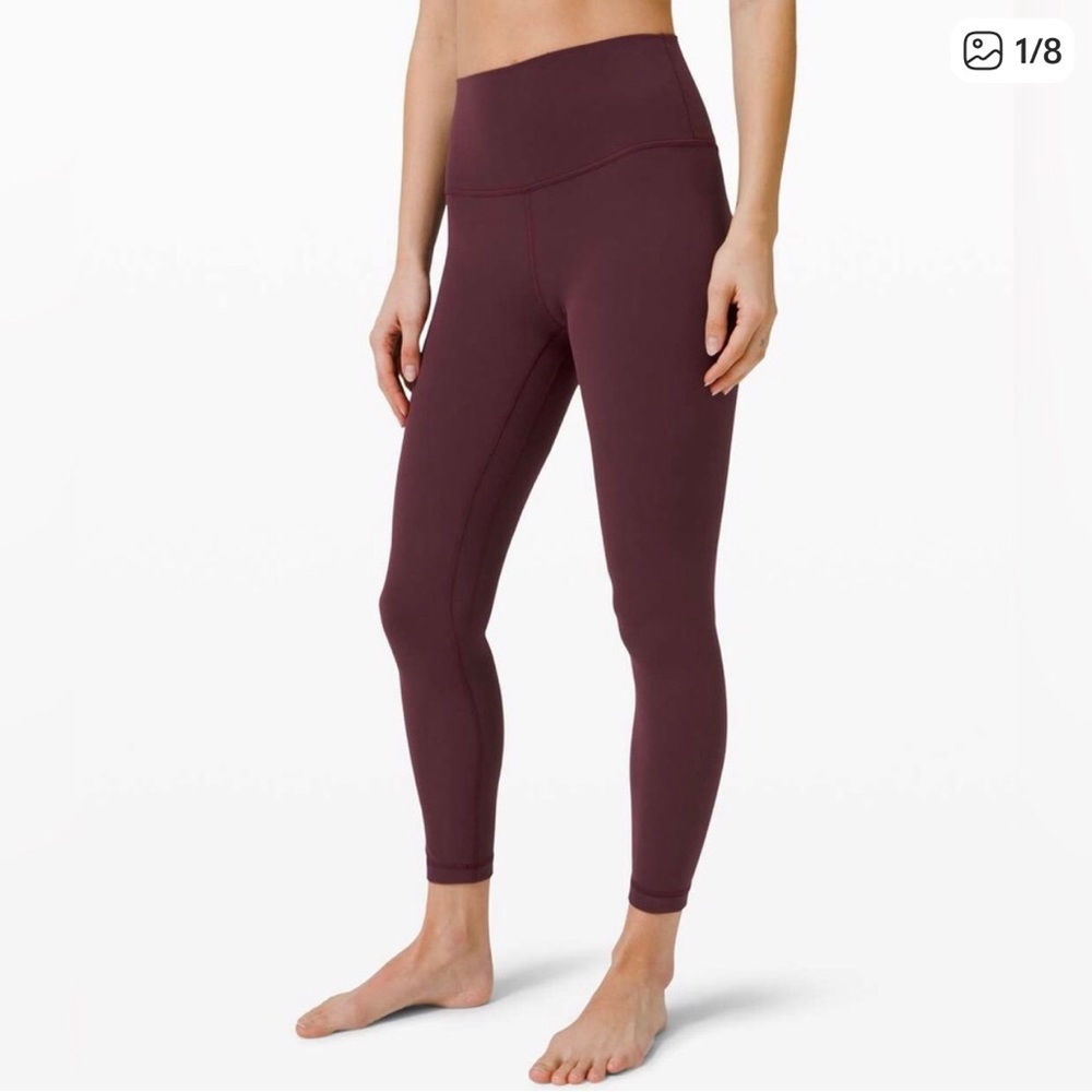 Lululemon Burgundy High-Waisted Leggings